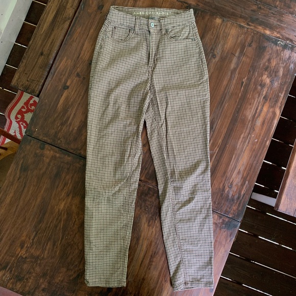 American Eagle Houndstooth Pants Dark/Light Academia Aesthetic - Picture 2 of 6